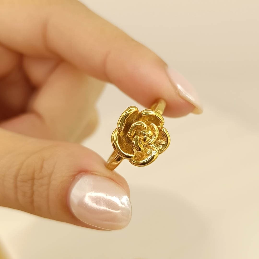 Anillo Falange Rosita Dorado 🌹