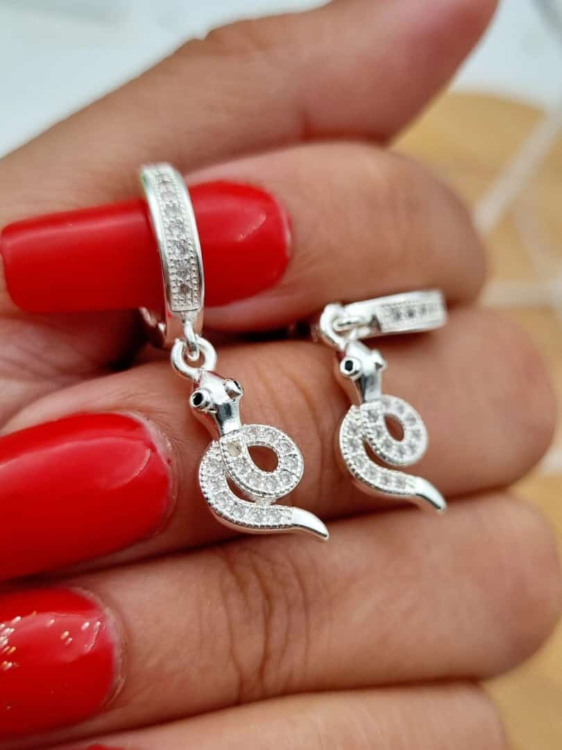 Argollas Strass 🐍 Cristal
