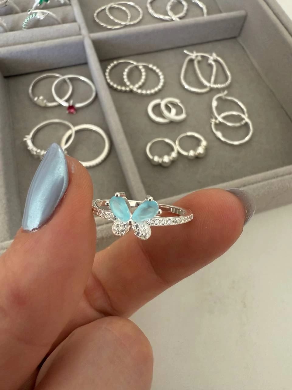 Anillo Polly Celeste 🩵 🦋