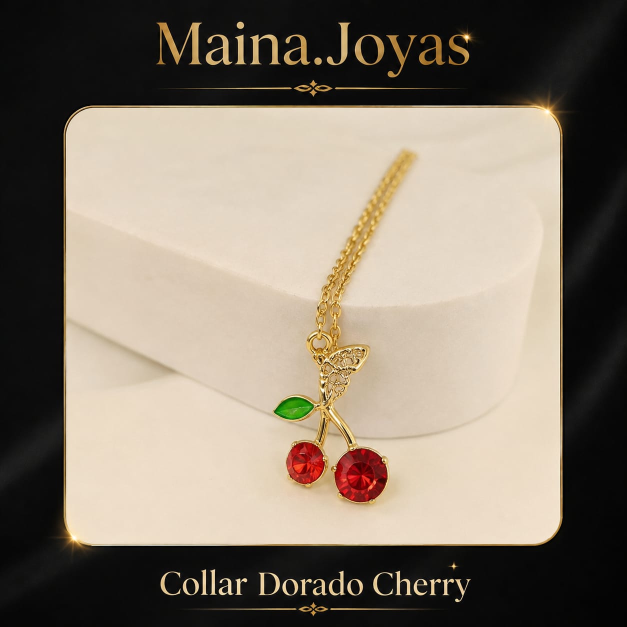 Collar Dorado Cherry 🍒