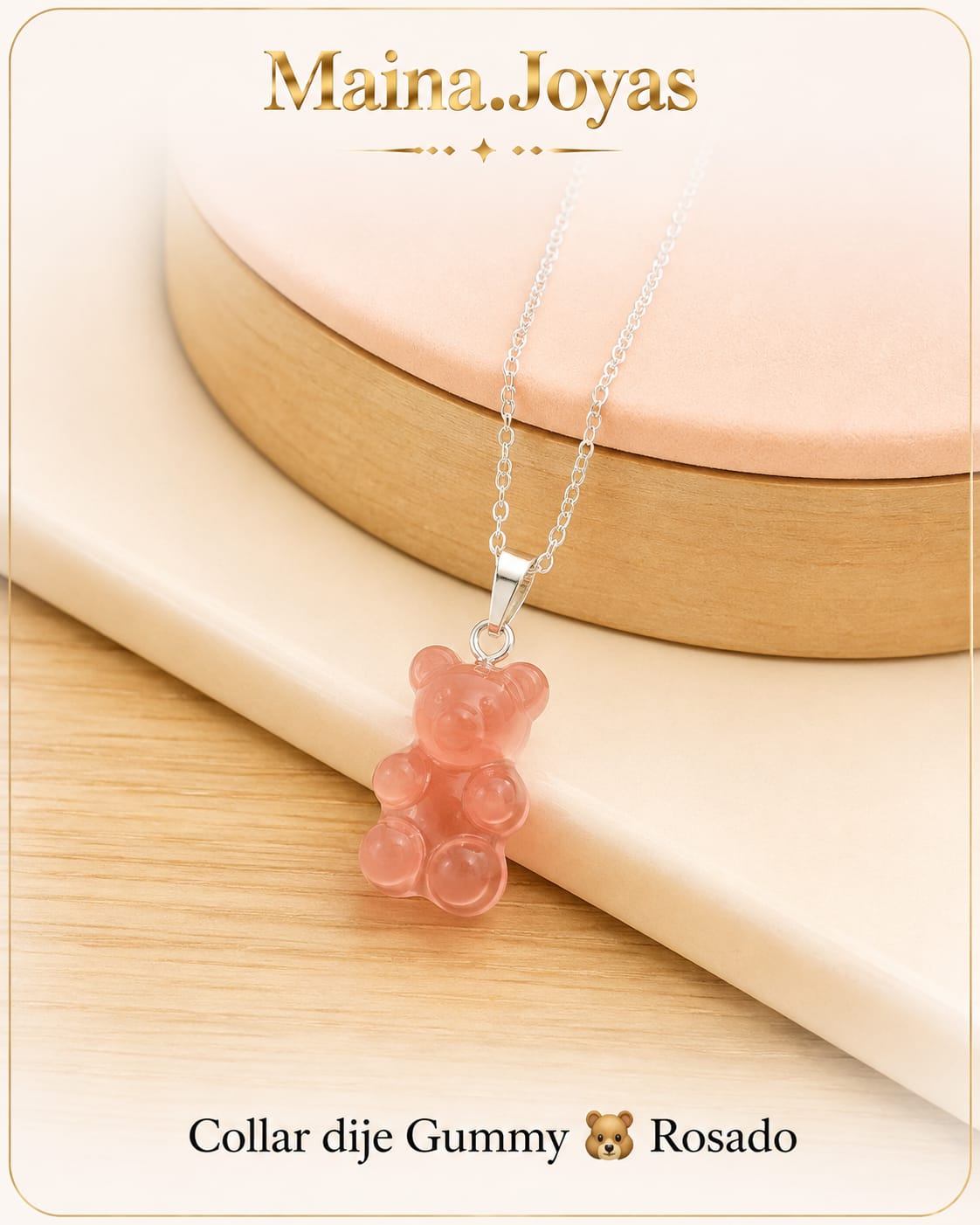 Collar dije Gummy 🐻 Rosado