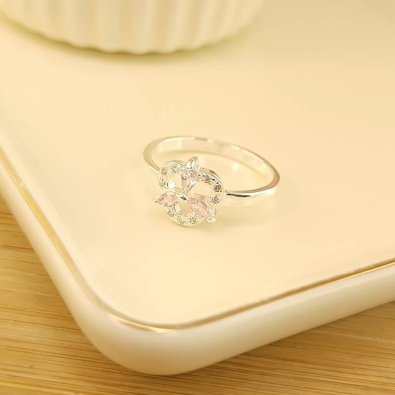 Anillo Dominé + Piedra Rosada 🩷