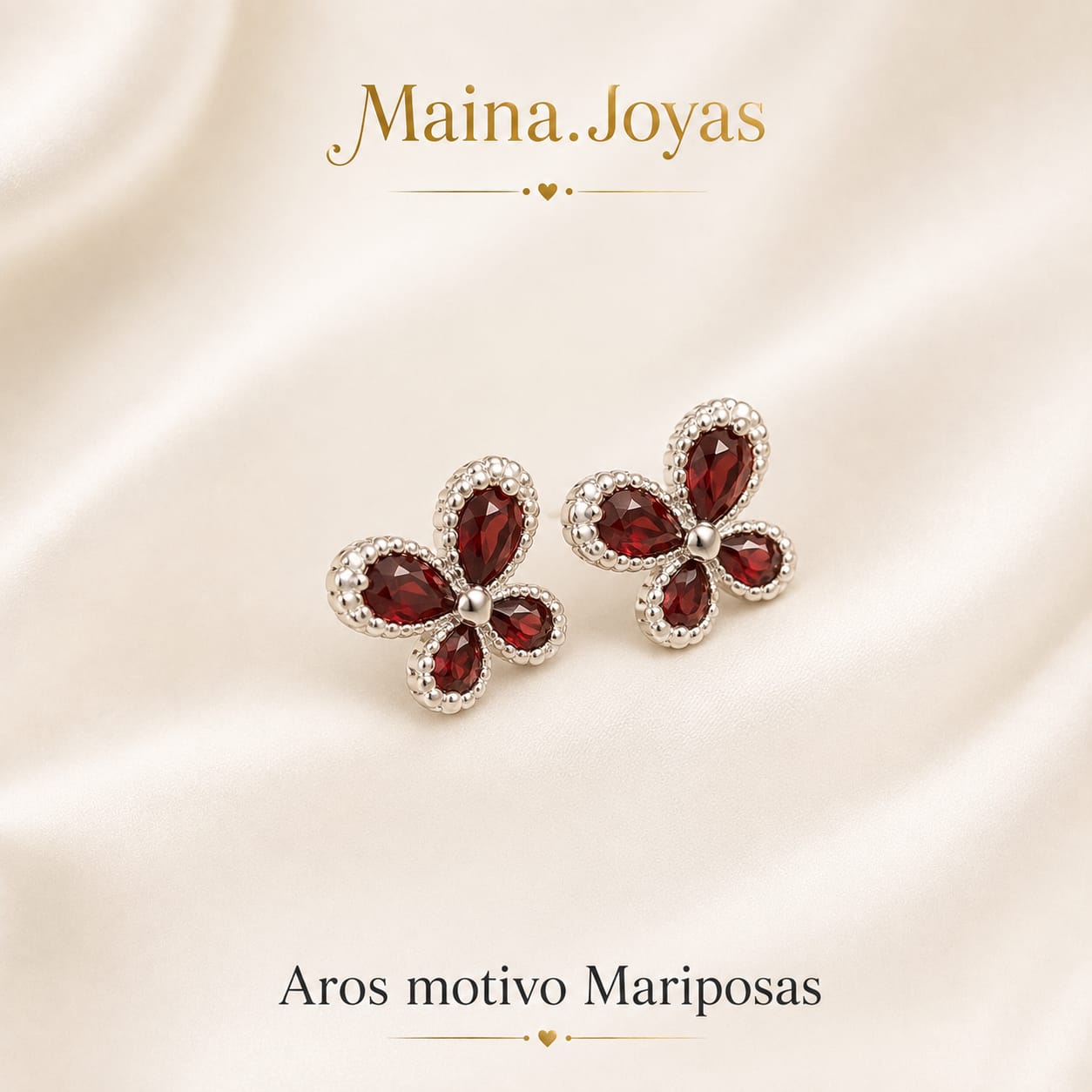 Aros motivo Mariposas 🦋 Roja 🔴