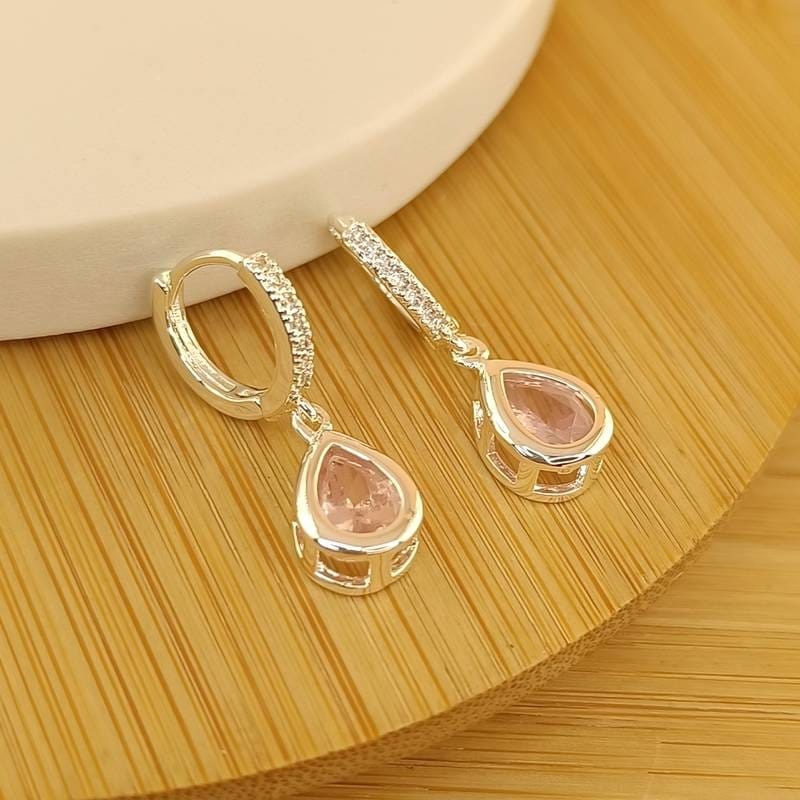 Argollas Premium + Dije Gota 💧 Rosada