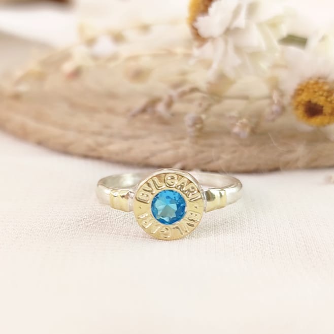 Anillo Mini Bulgari - Celeste