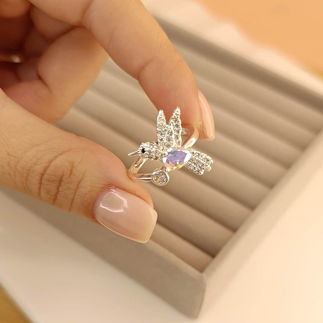 Anillo Falange Colibrí - Tornasol