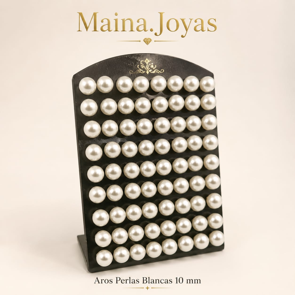 Aros Perlas Blancas 10 mm ✨