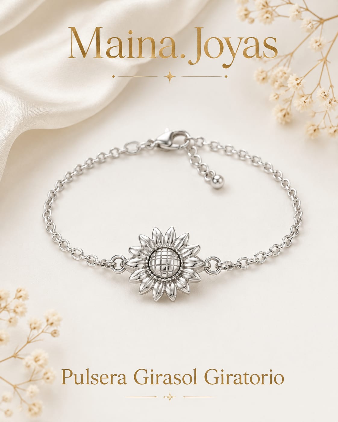 Pulsera Girasol Giratorio