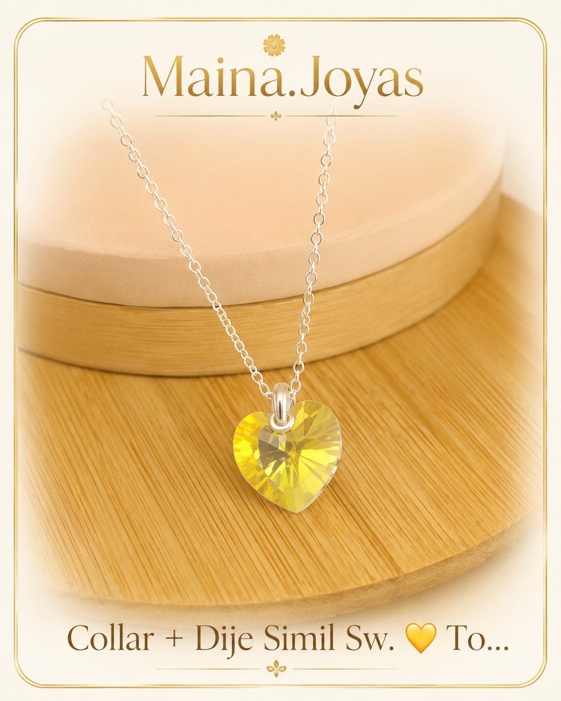 Collar + Dije Simil Sw. 💛 Tornasol