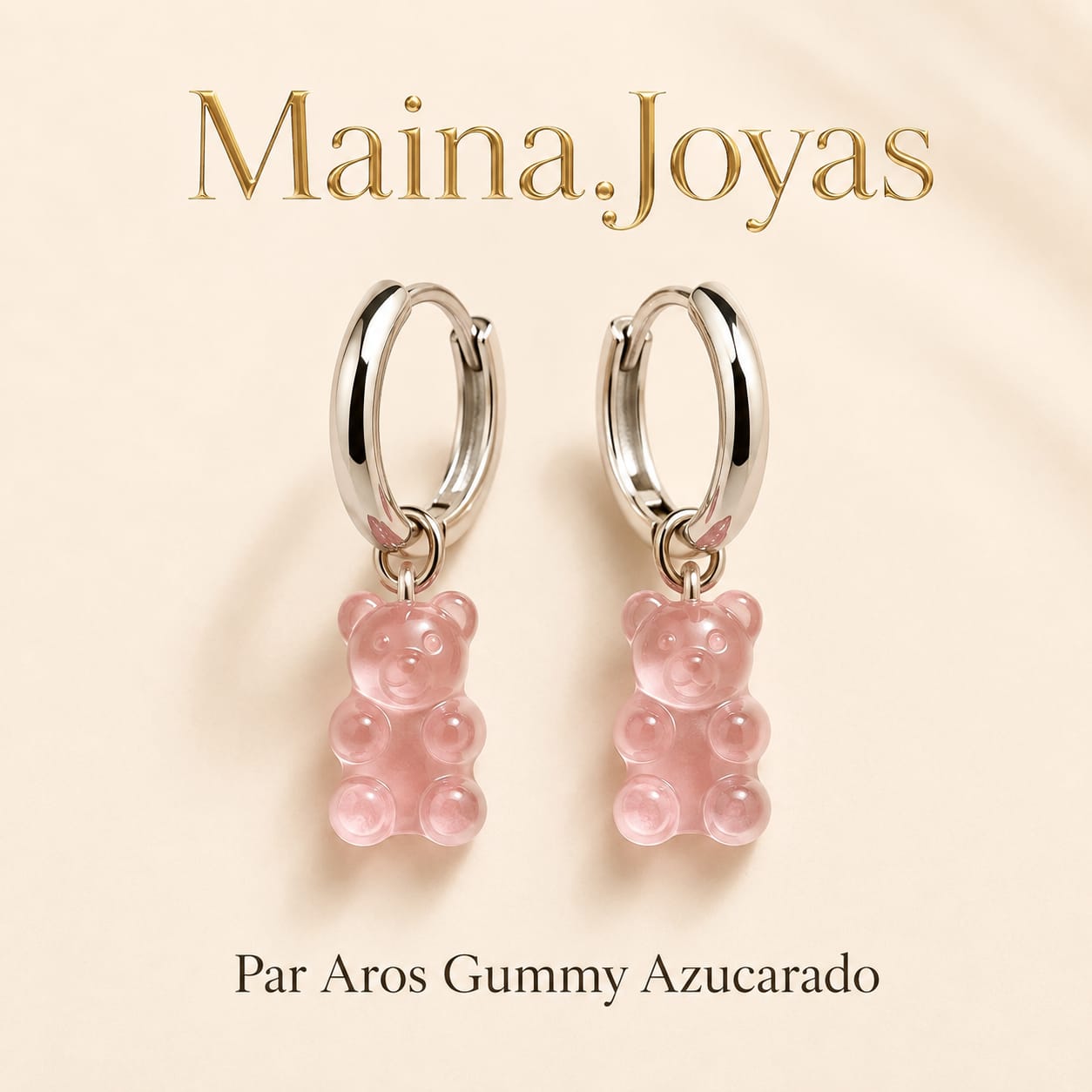 Aros 🐻 Perlados Rosa 💗 / Celeste