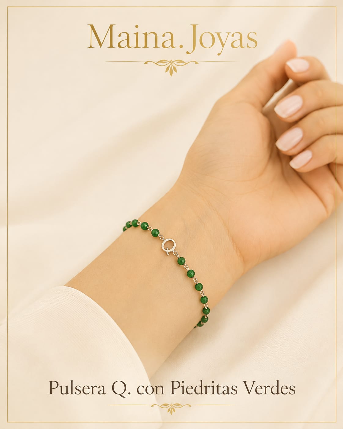 Pulsera Dorada Verde Tornasol