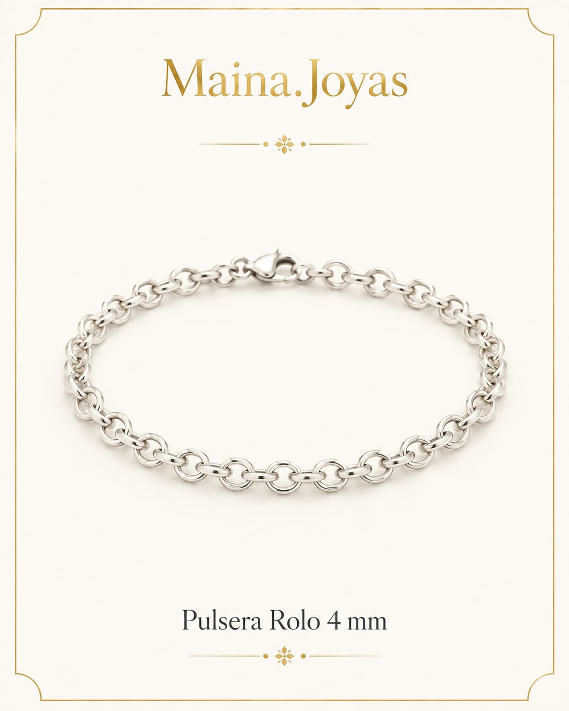 Pulsera Rolo cuadrada