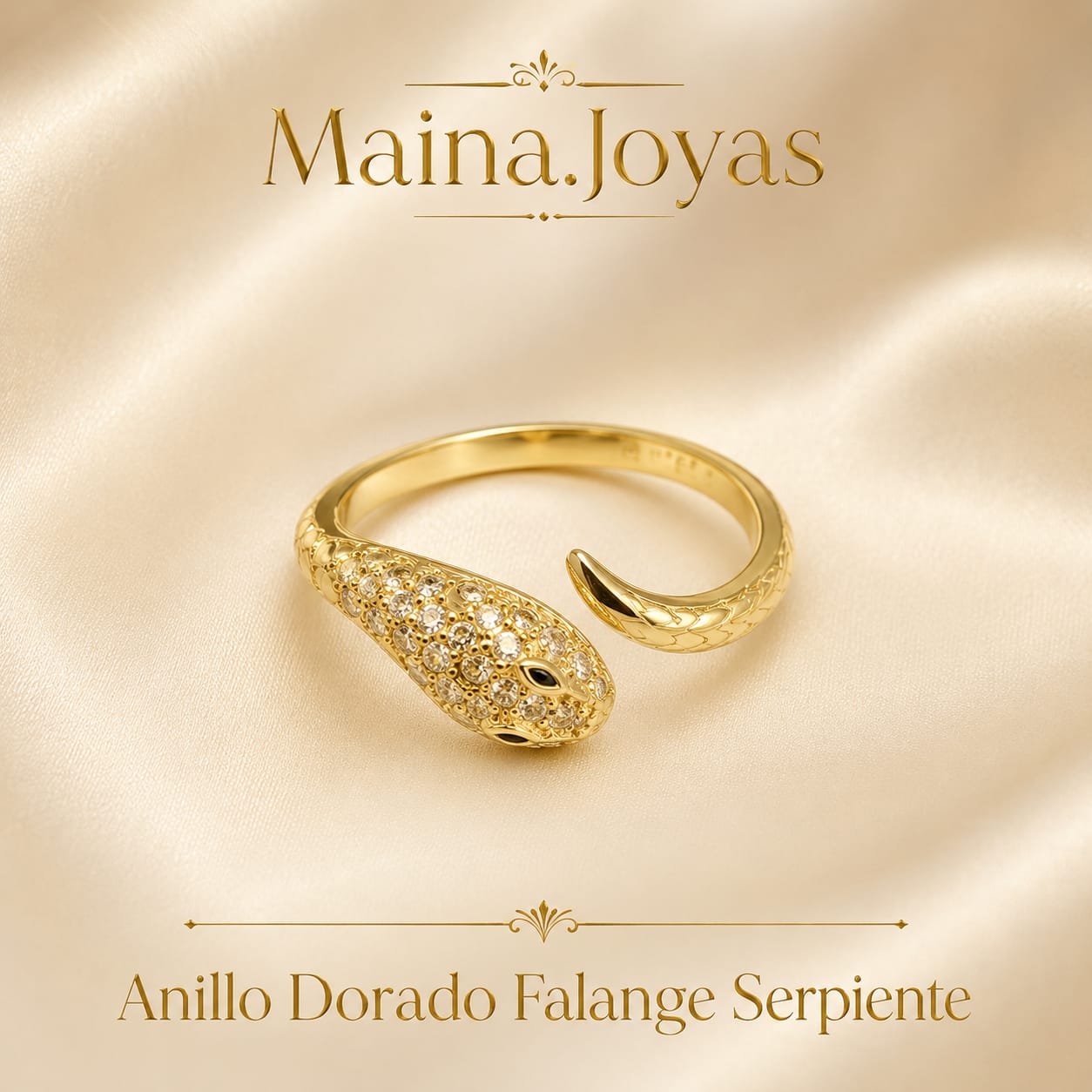 Anillo Dorado Falange Serpiente 🐍
