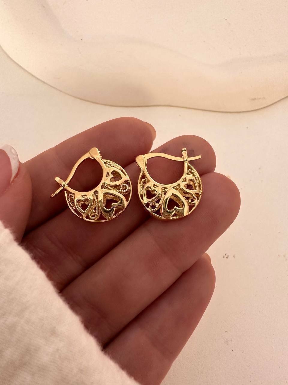 Aros Canastita Corazón 💛 / Flower 🌸