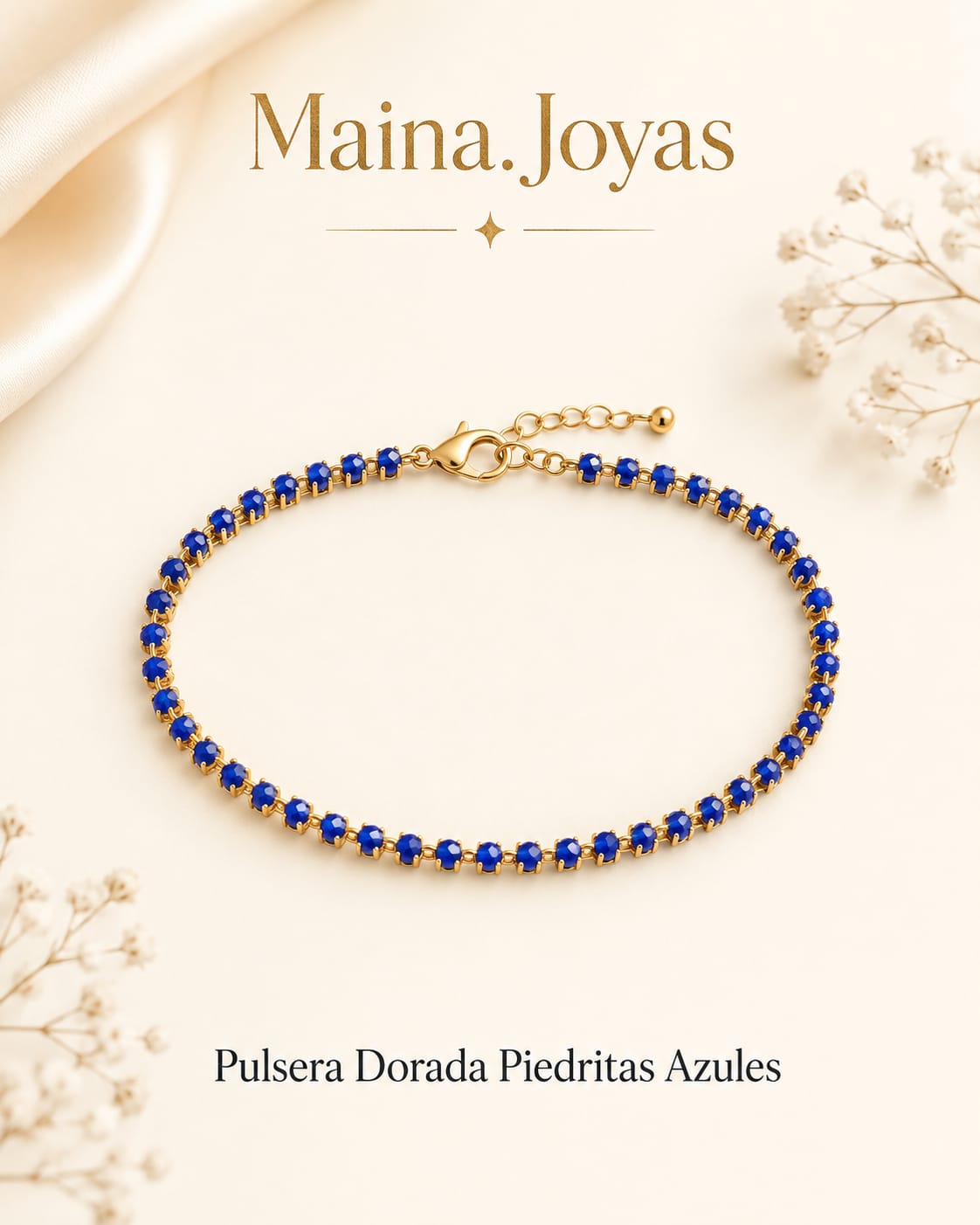 Pulsera Piedritas azules