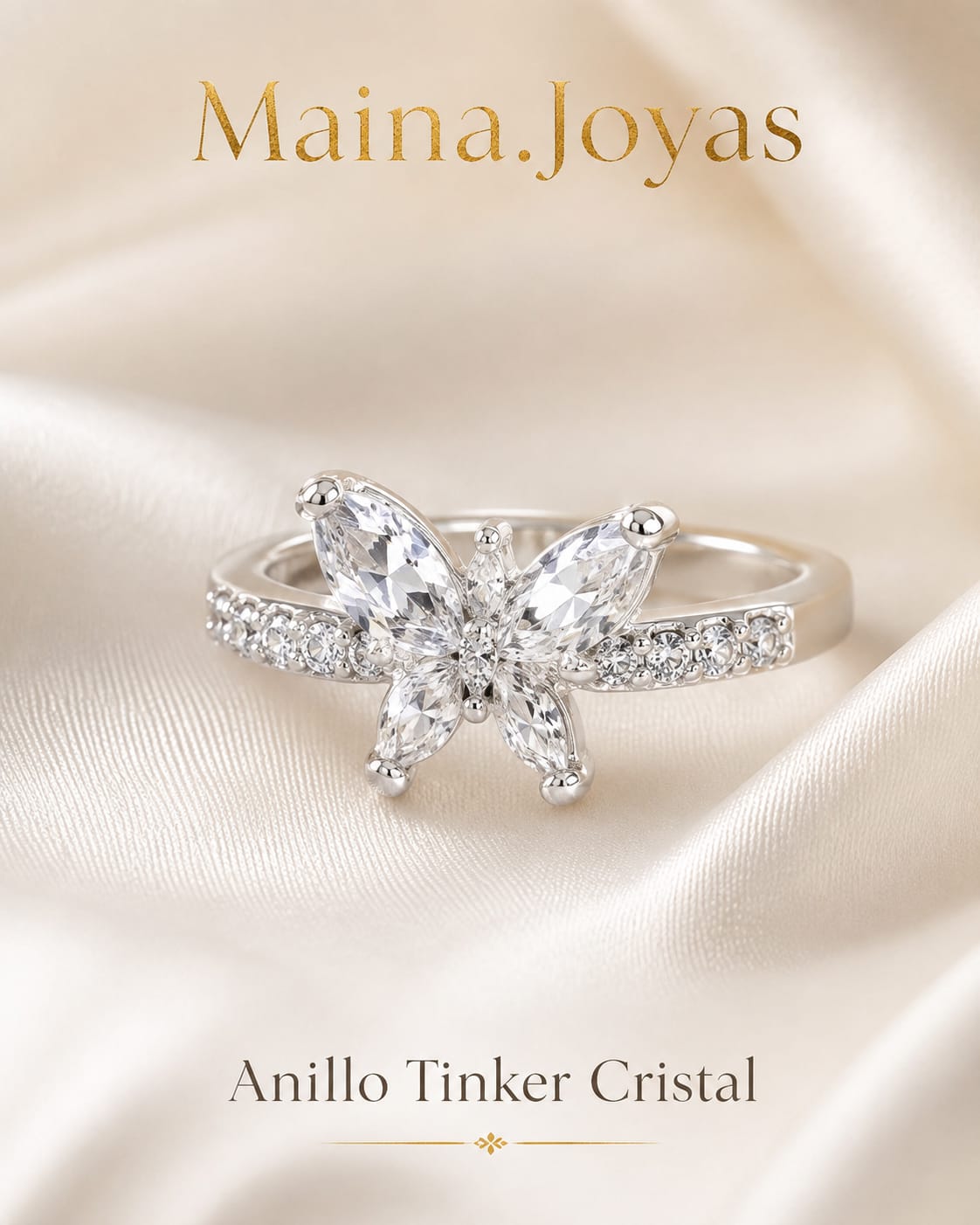Anillo Tinker Cristal ✨🤍