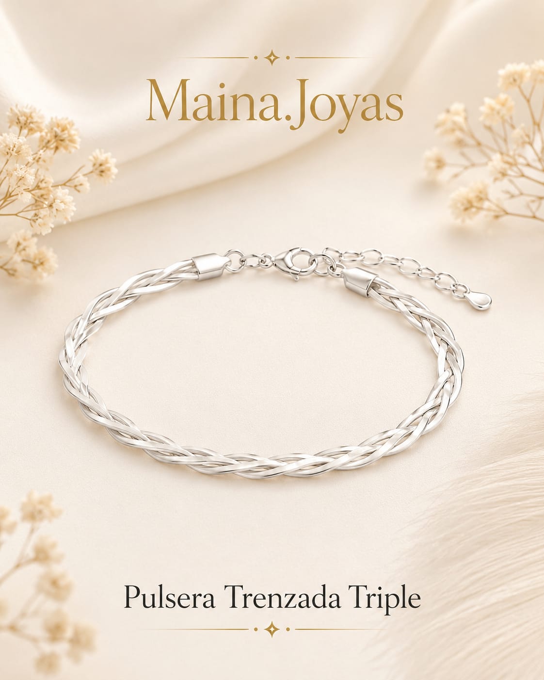 Pulsera Trenzada triple