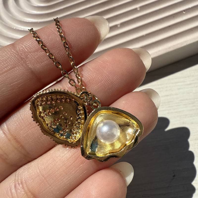 Collar Dorado Buzios Ostra 🦪+ Perlita ⚪