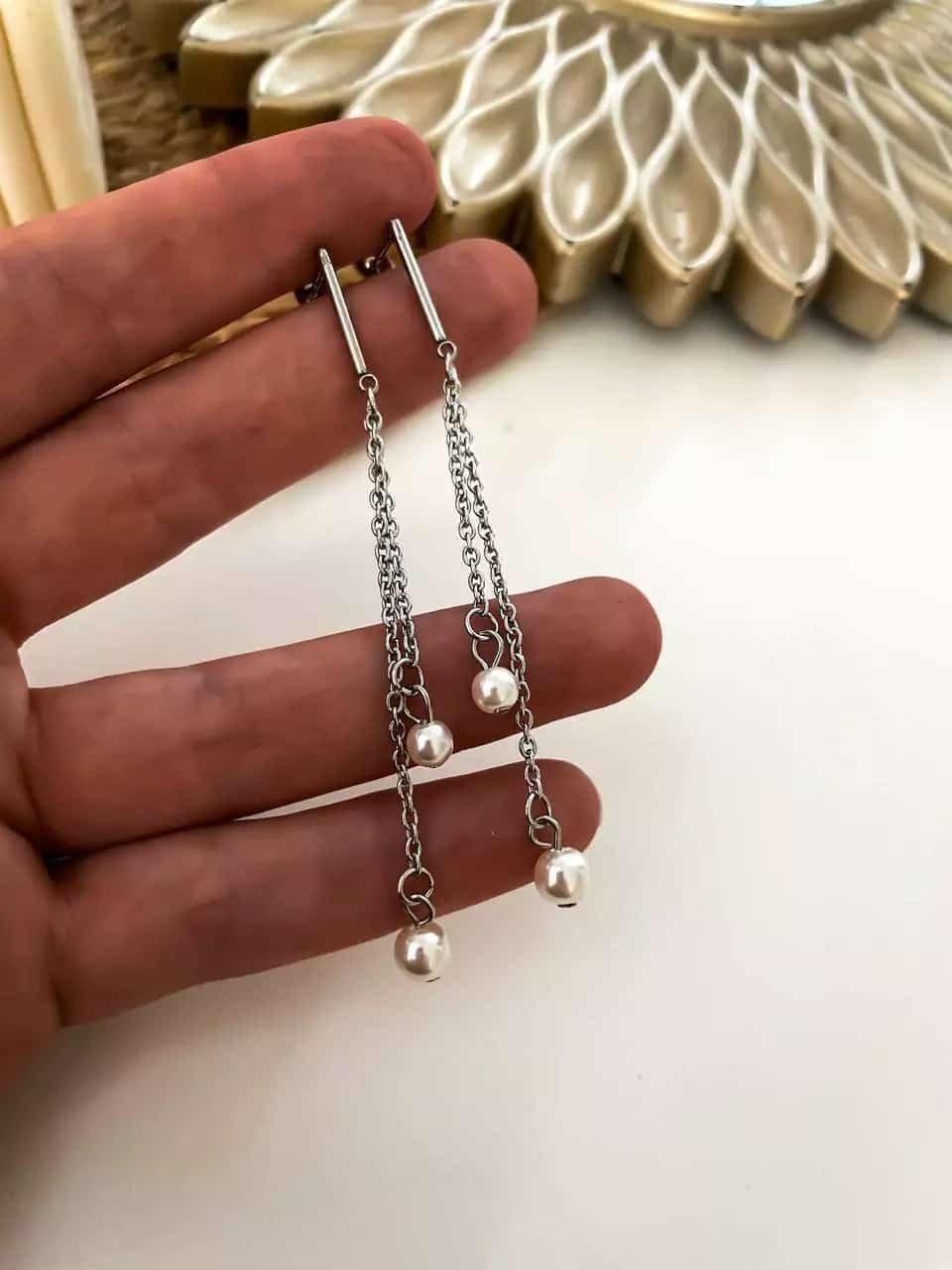 Aros Colgantes c/Perlitas ✨