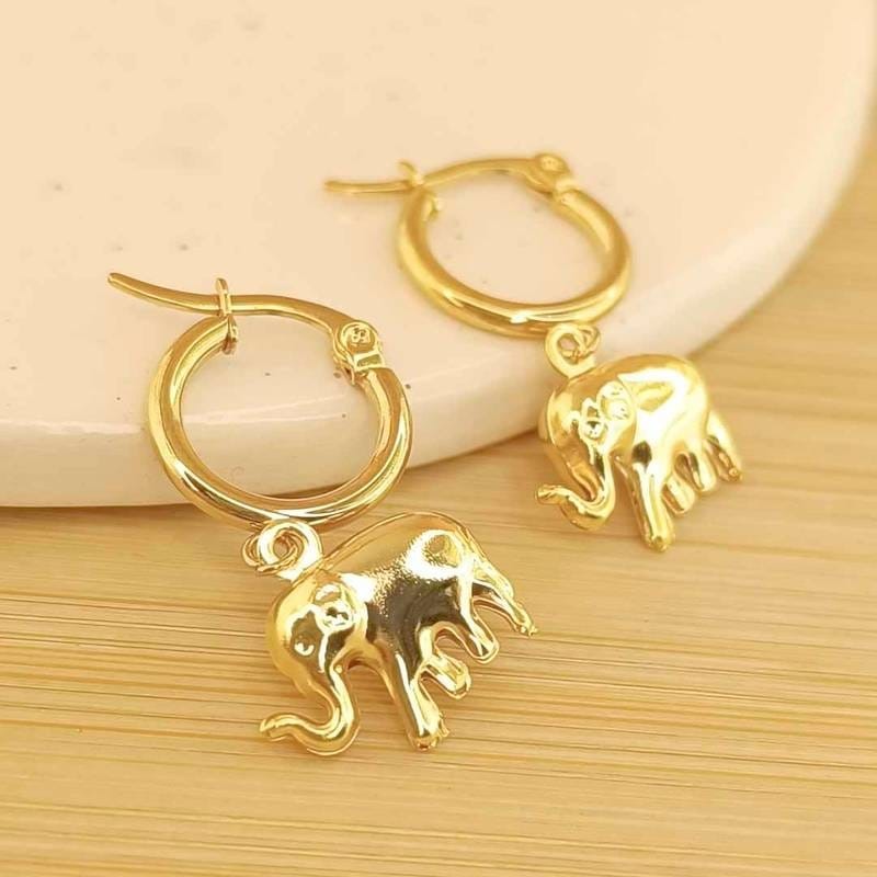 Argollas 🐘 en Acero Dorado ⚡