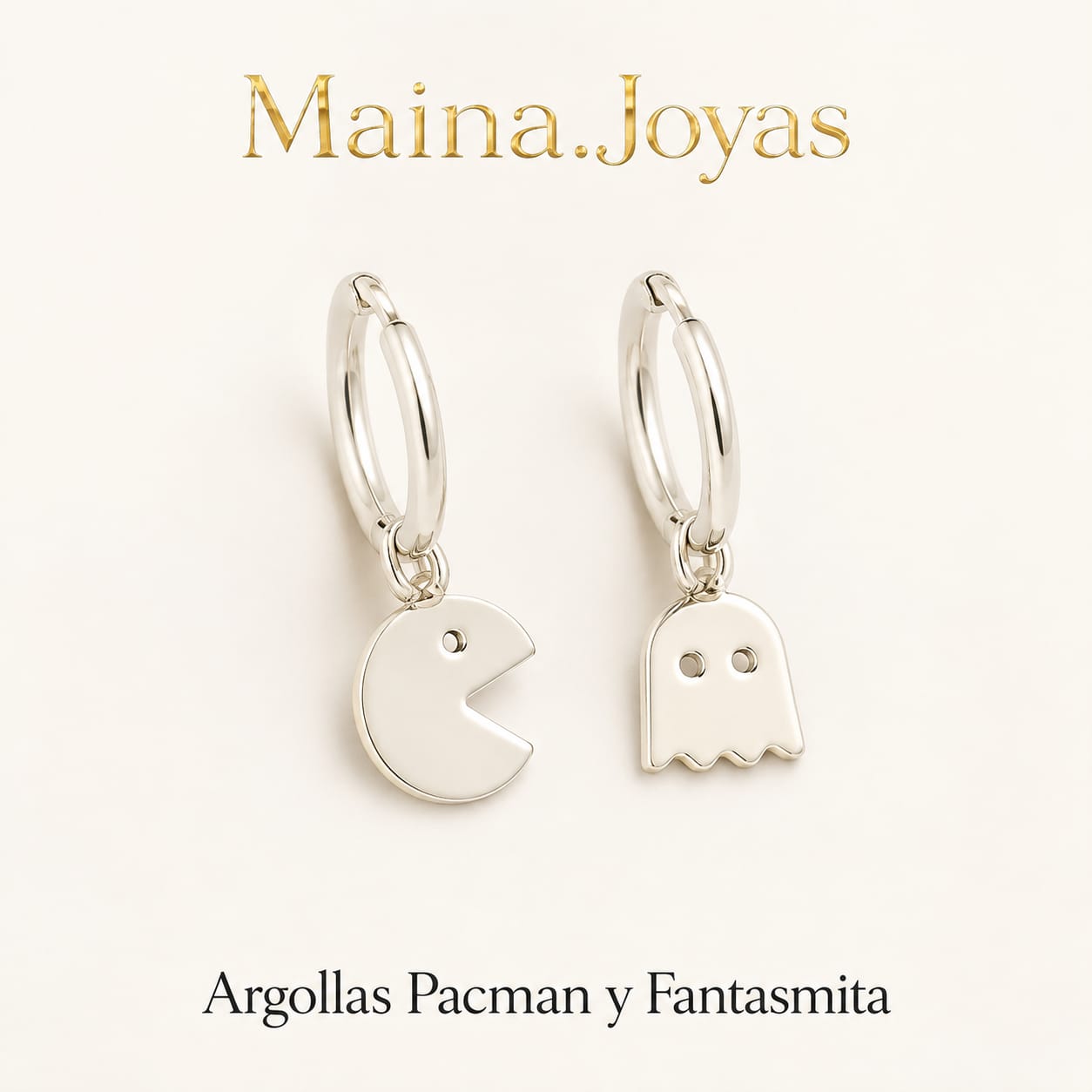 Argollas Pacman y Fantasmita 👻 Liso