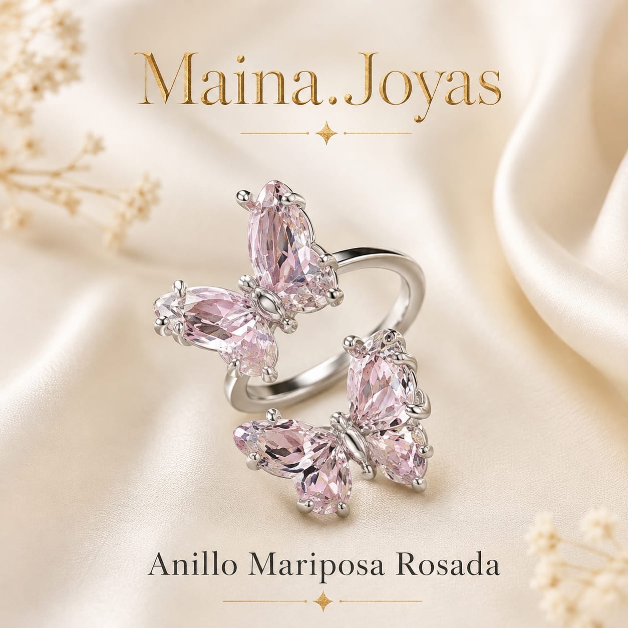 Anillo Mariposa 🦋 Rosada 🩷
