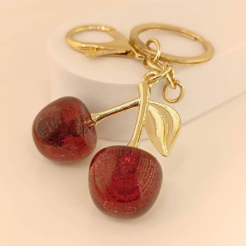 Llavero Dorado Cerezas 🍒